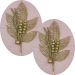 Folhas Flores Enfeite Natal Gliter Dourado De 45cm Kit 4pçs