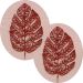 Folhas Flores Enfeite Natal Gliter Vermelho 35cm Kit 12pçs