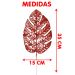 Folhas Flores Enfeite Natal Gliter Vermelho 35cm Kit 12pçs