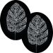 Folhas Flores Enfeite Natalino Gliter Prata 35cm Kit 6pçs