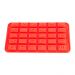 Forma Gelo Chocolate Gelatina Silicone Alfabeto  Vermelho