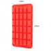 Forma Gelo Chocolate Gelatina Silicone Alfabeto  Vermelho