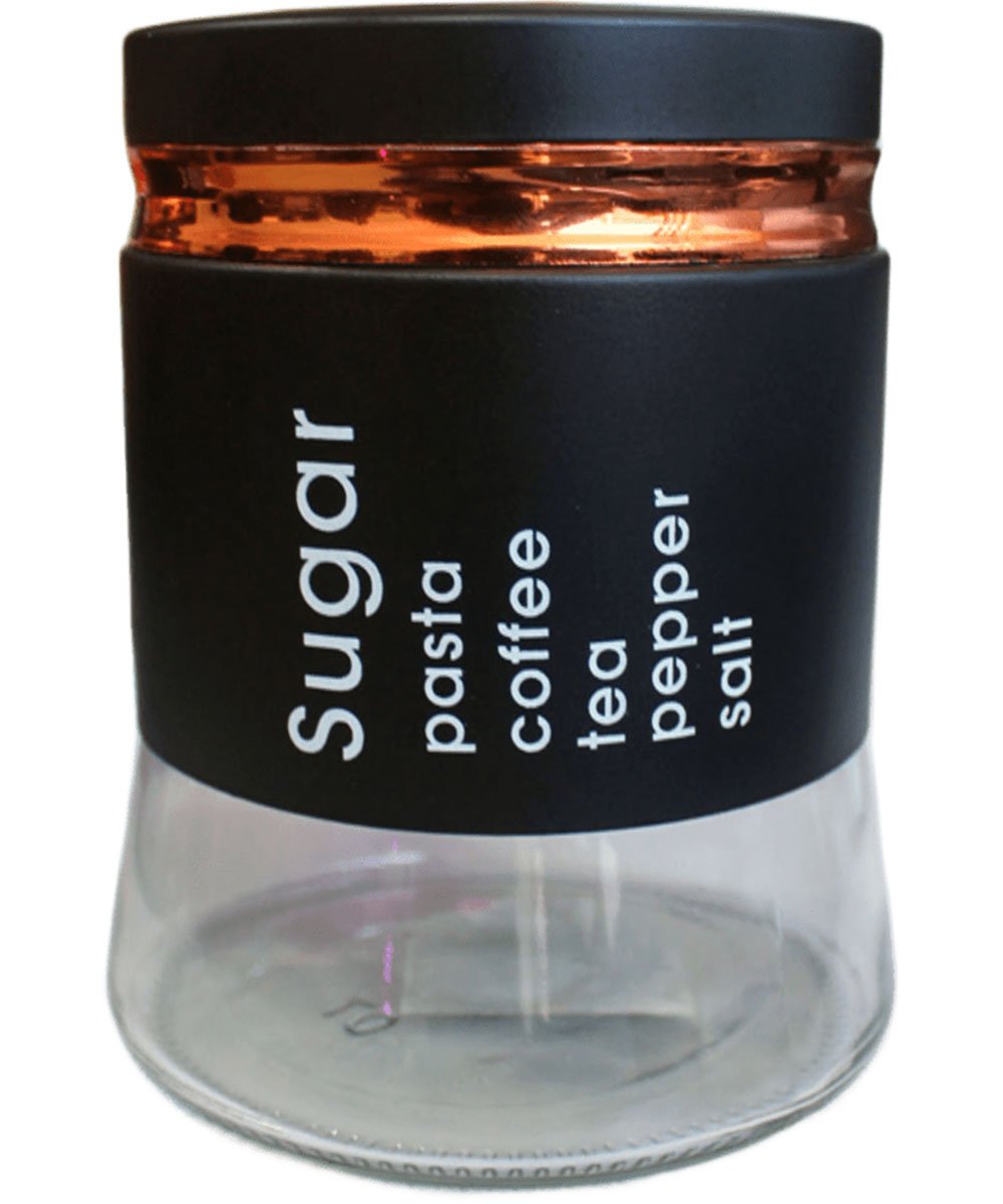 Frasco Pote Sugar De Vidro Porta Mantimentos Tampa Hermético
