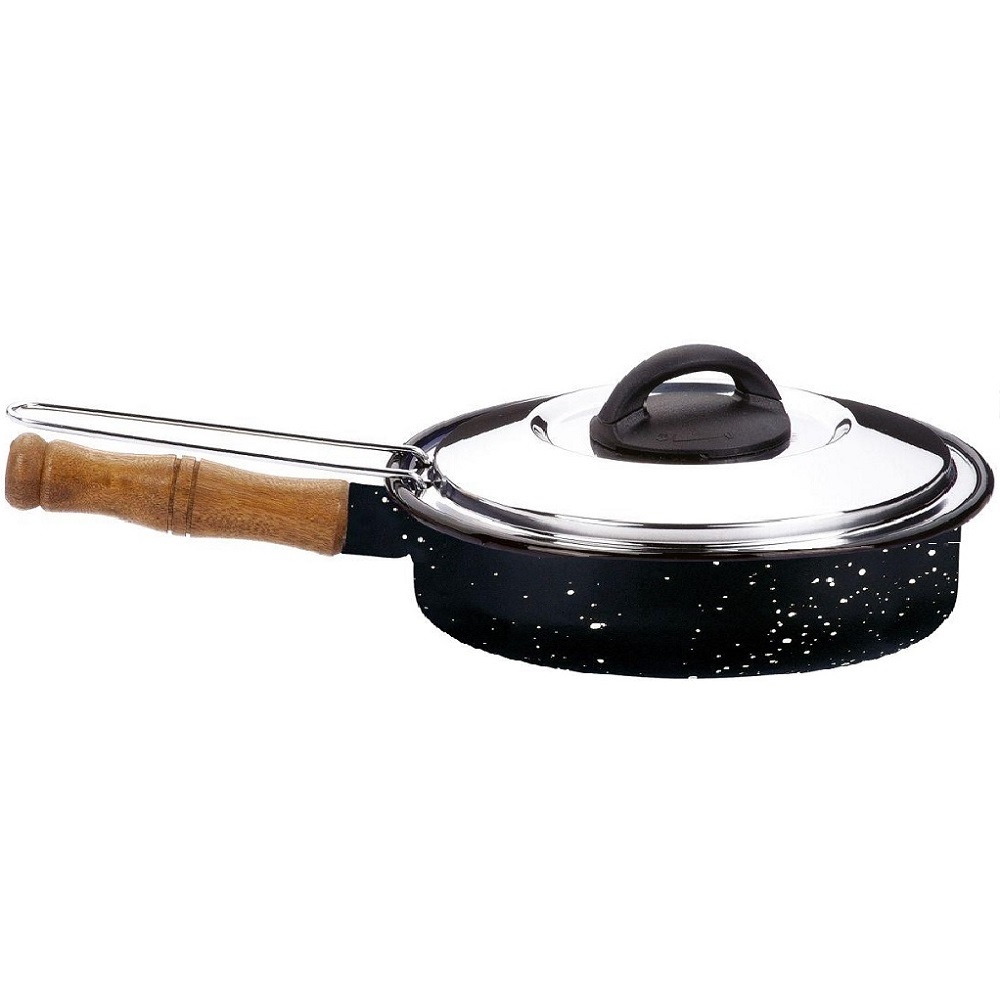 Frigideira Esmaltada com Peneira para Fritura e Tampa 26 