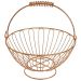 Fruteira De Mesa Aramada Redonda Inoxidável Rose Gold 24cm