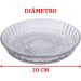 Fruteira Redonda Centro De Mesa Transparente Em Vidro 30cm