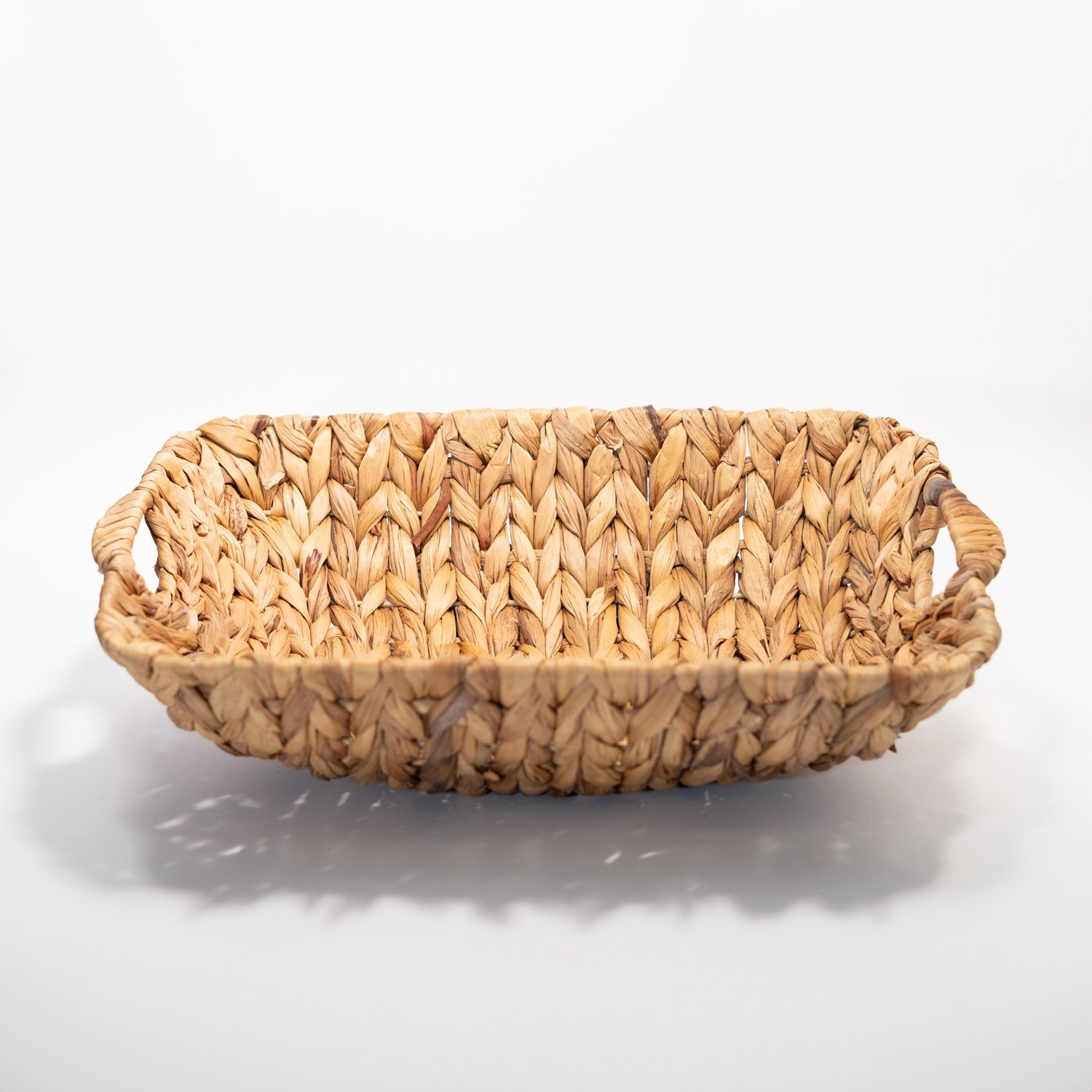 Fruteira Retangular Enfeite Palha Seagrass Natural 39cm