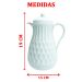 Garrafa Térmica 1L Branca Elegante Vintage Café Bulé Chá