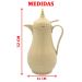 Garrafa Térmica Arábica Luxuosa Vintage Bege 1L Bule Café