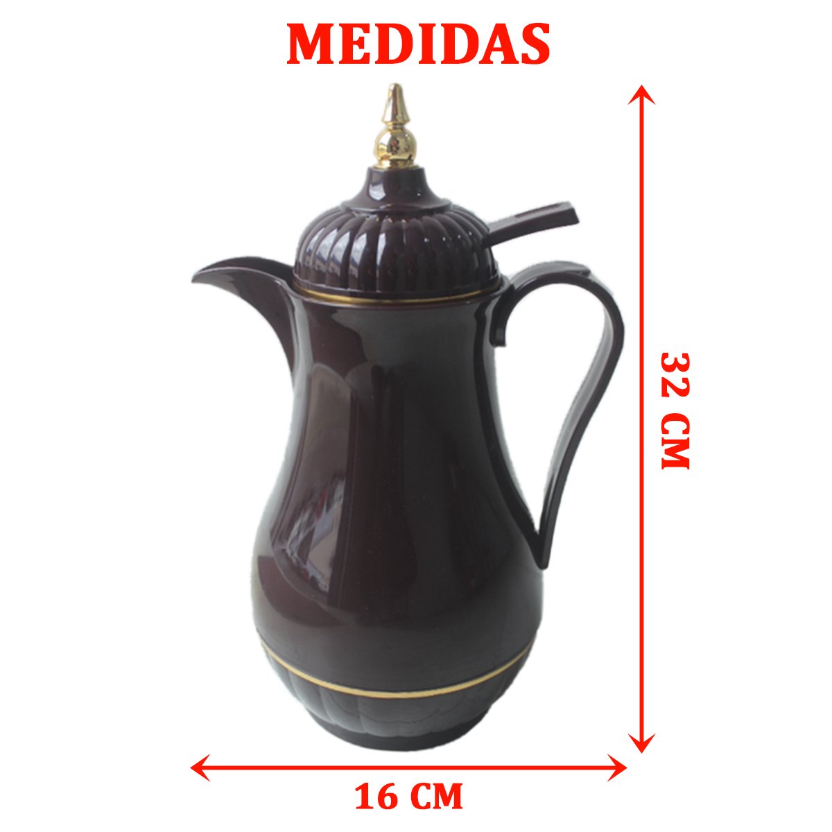 Garrafa Térmica Arábica Luxuosa Vintage Vinho 1L Bule Café