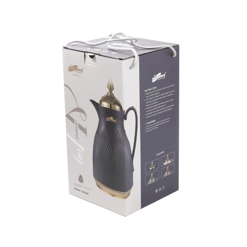 Garrafa Térmica Café Chá 1 Litro Preto a Vácuo DayDays Luxo