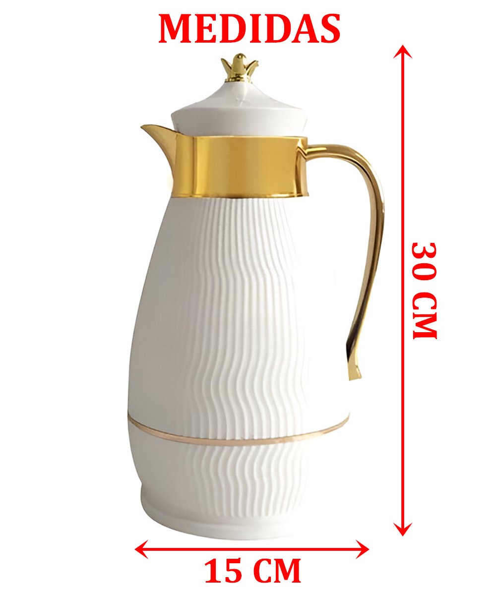 Garrafa Térmica De Mesa Branca Bule Café Chá Chimarrão 1Litro