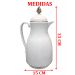 Garrafa Térmica De Mesa Branco 1 Litro Chimarrão Chá Leite