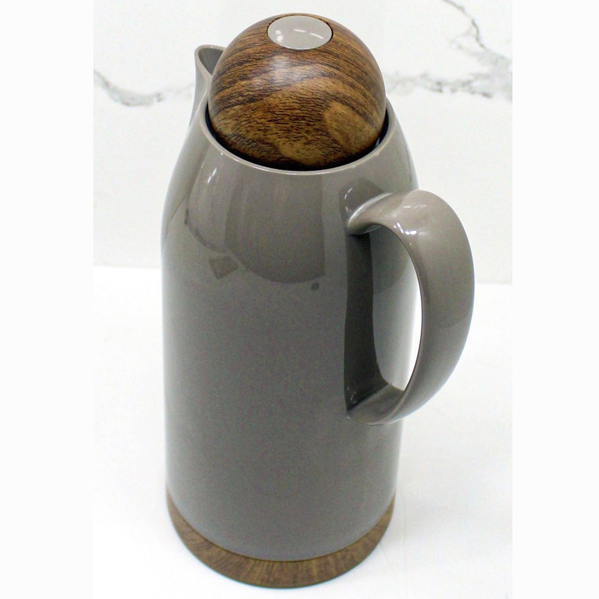 Garrafa Térmica De Mesa Colin Cinza Chá Café Chimarrão De 1L