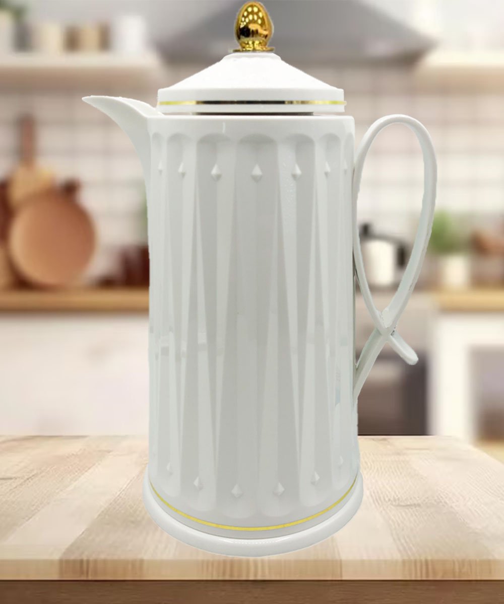 Garrafa Térmica De Mesa Deep White Café Chá Leite De 1 Litro
