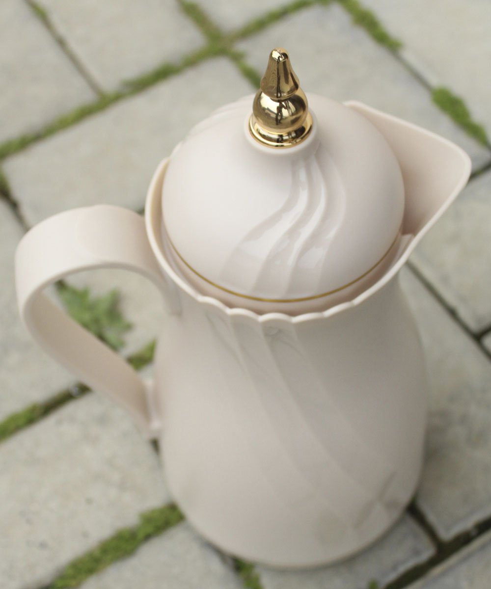 Garrafa Térmica De Mesa Elegante Bege Chá Café Leite De 1L
