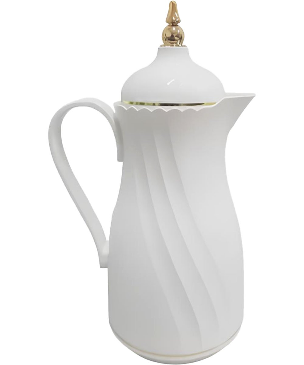 Garrafa Térmica De Mesa Elegante Branca Chá Café Leite De 1L