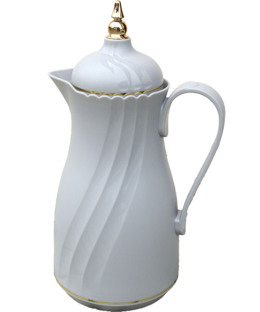 Garrafa Térmica De Mesa Elegante Cinza Chá Café Leite De 1L