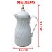 Garrafa Térmica De Mesa Elegante Cinza Chá Café Leite De 1L