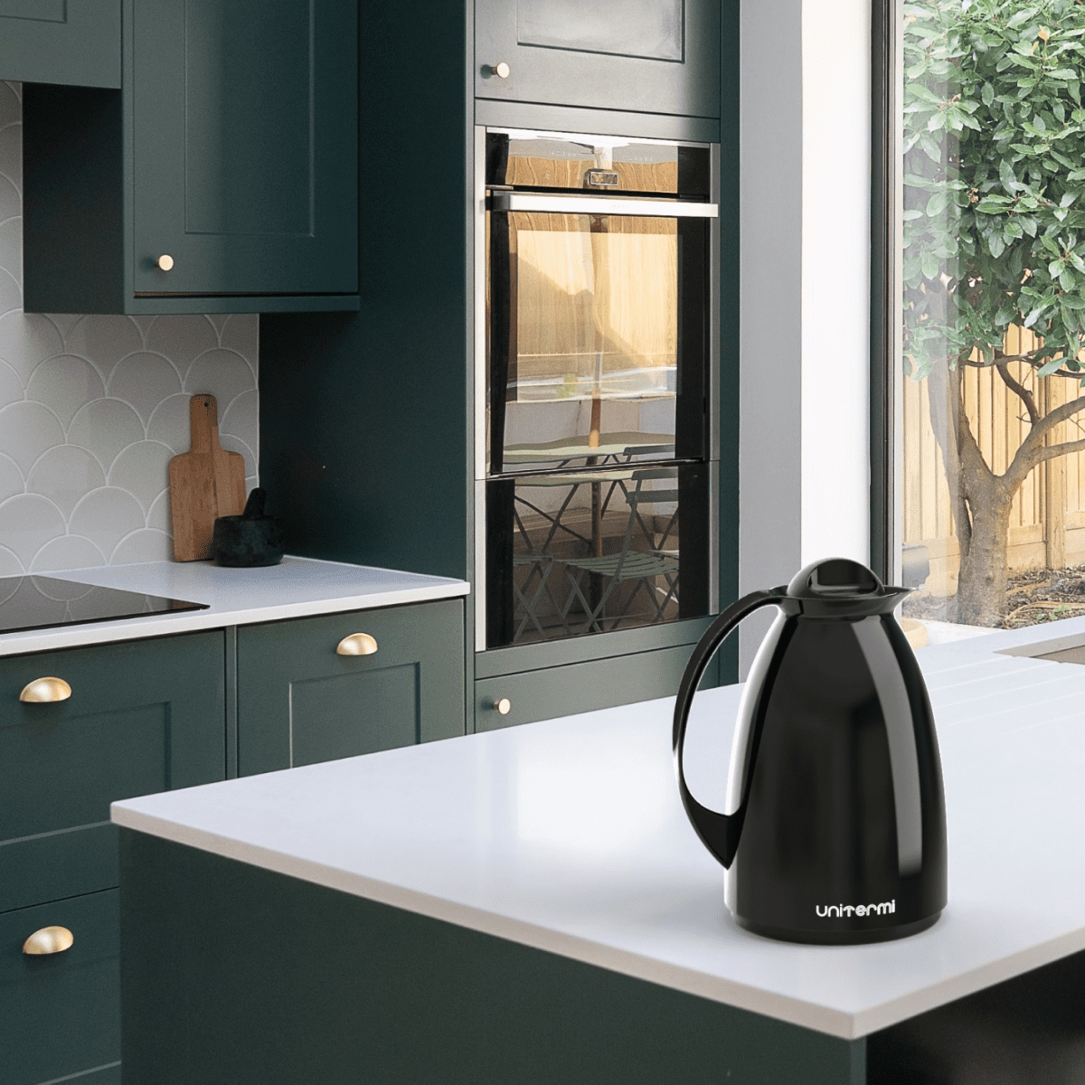 Garrafa Térmica De Mesa Florença 650ml Preta Café Chá Leite