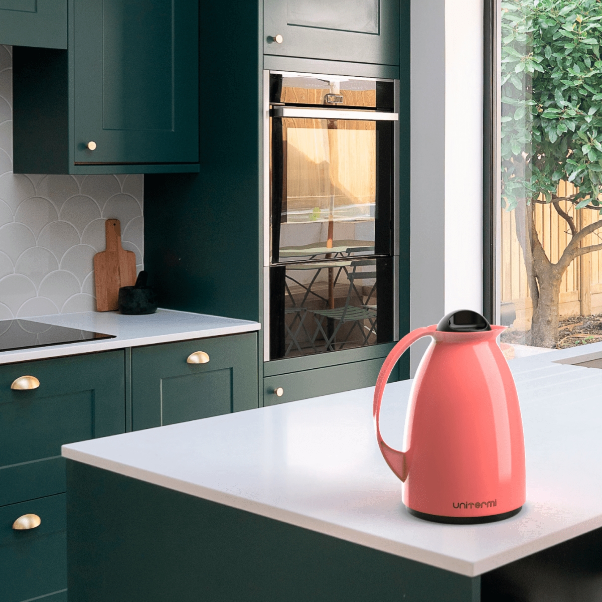 Garrafa Térmica De Mesa Florença 650ml Rosa Café Chá Leite