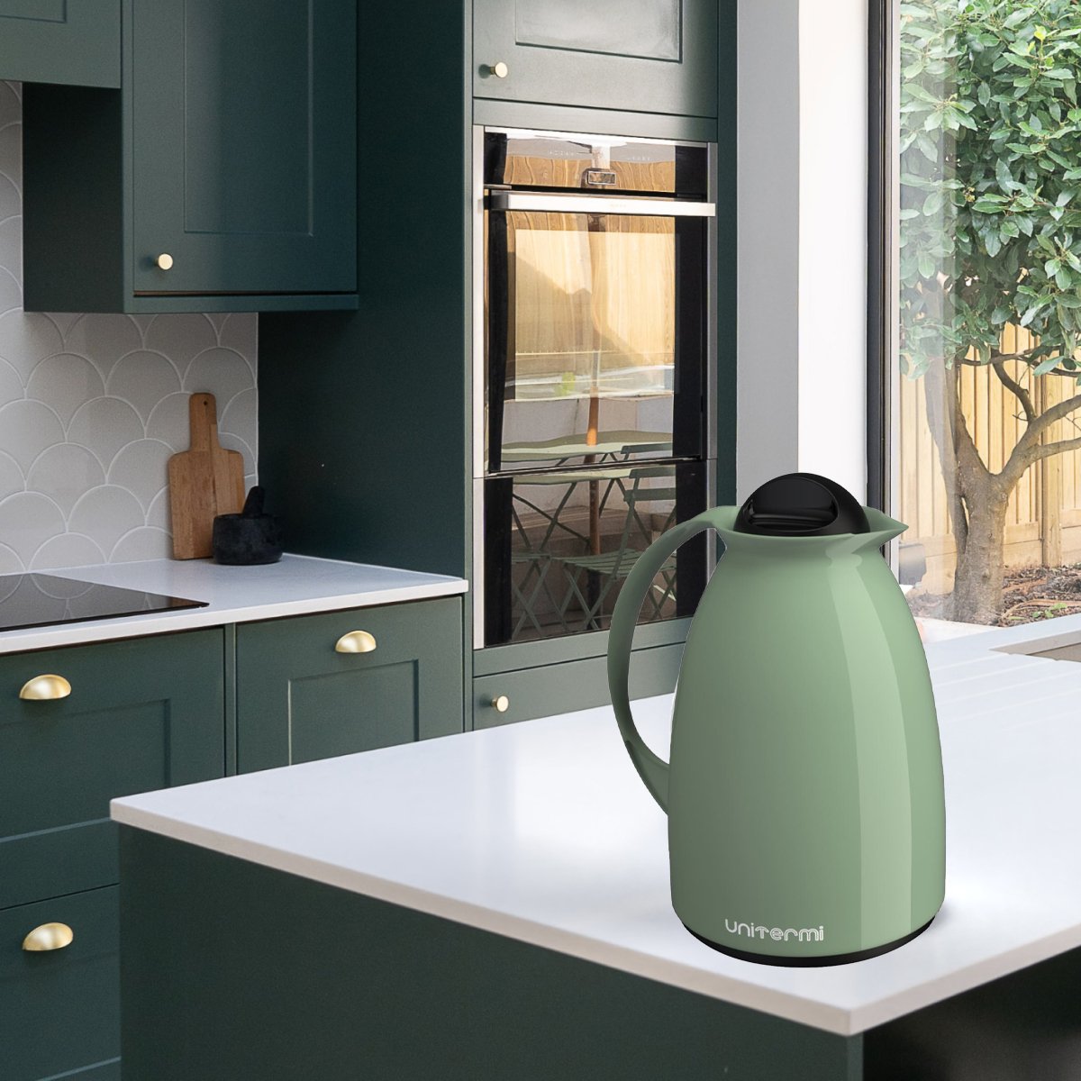 Garrafa Térmica De Mesa Florença 650ml Verde Café Chá Leite