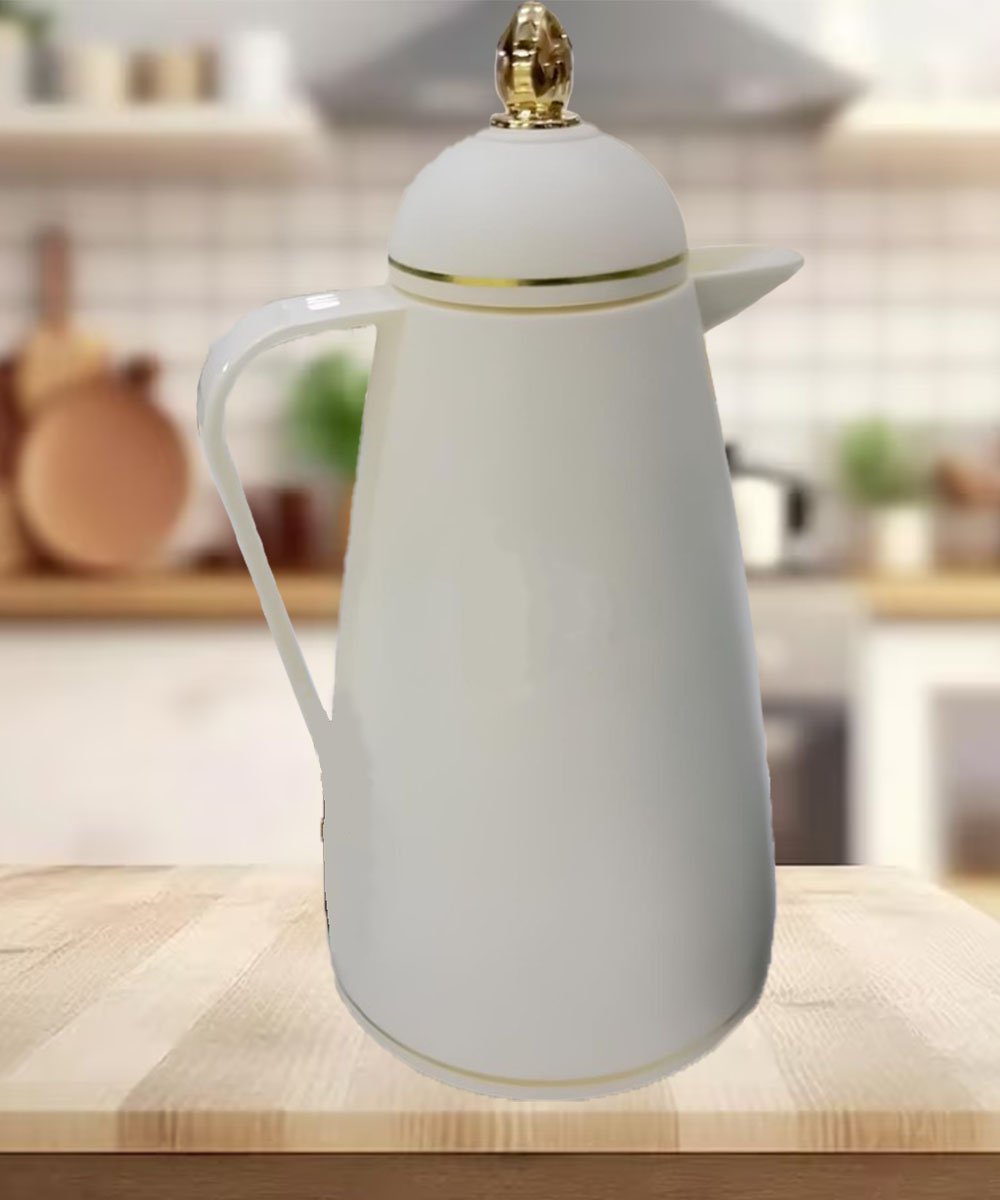 Garrafa Térmica De Mesa Ivory White Café Chá Leite 1 Litro