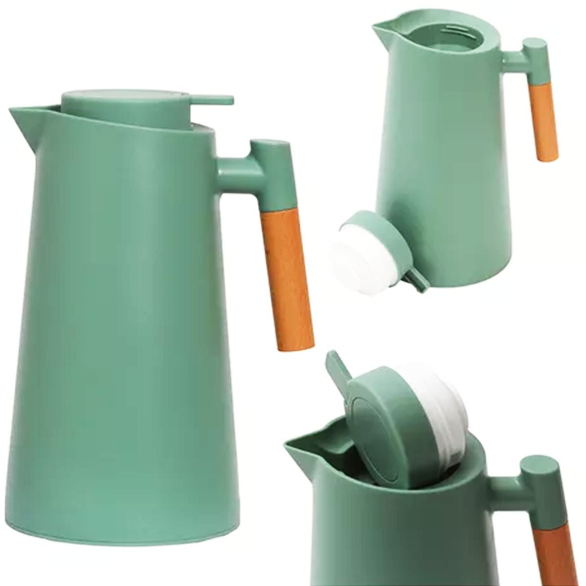 Garrafa Térmica De Mesa Nórdica Verde Café Chá Chimarrão 1L