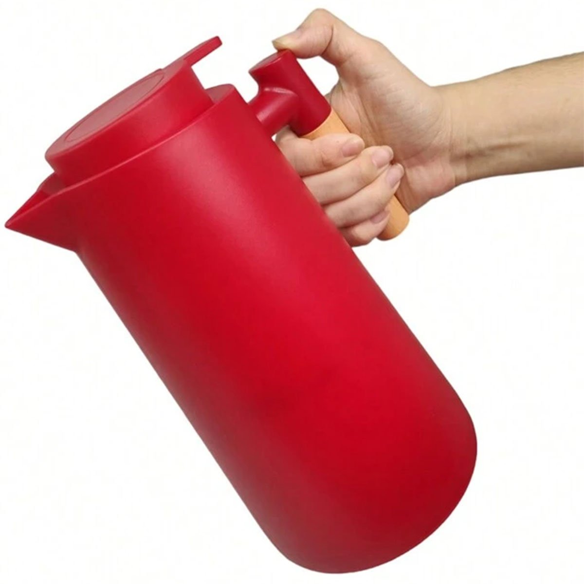 Garrafa Térmica De Mesa Nórdica Vermelho Café Chimarrão 1L