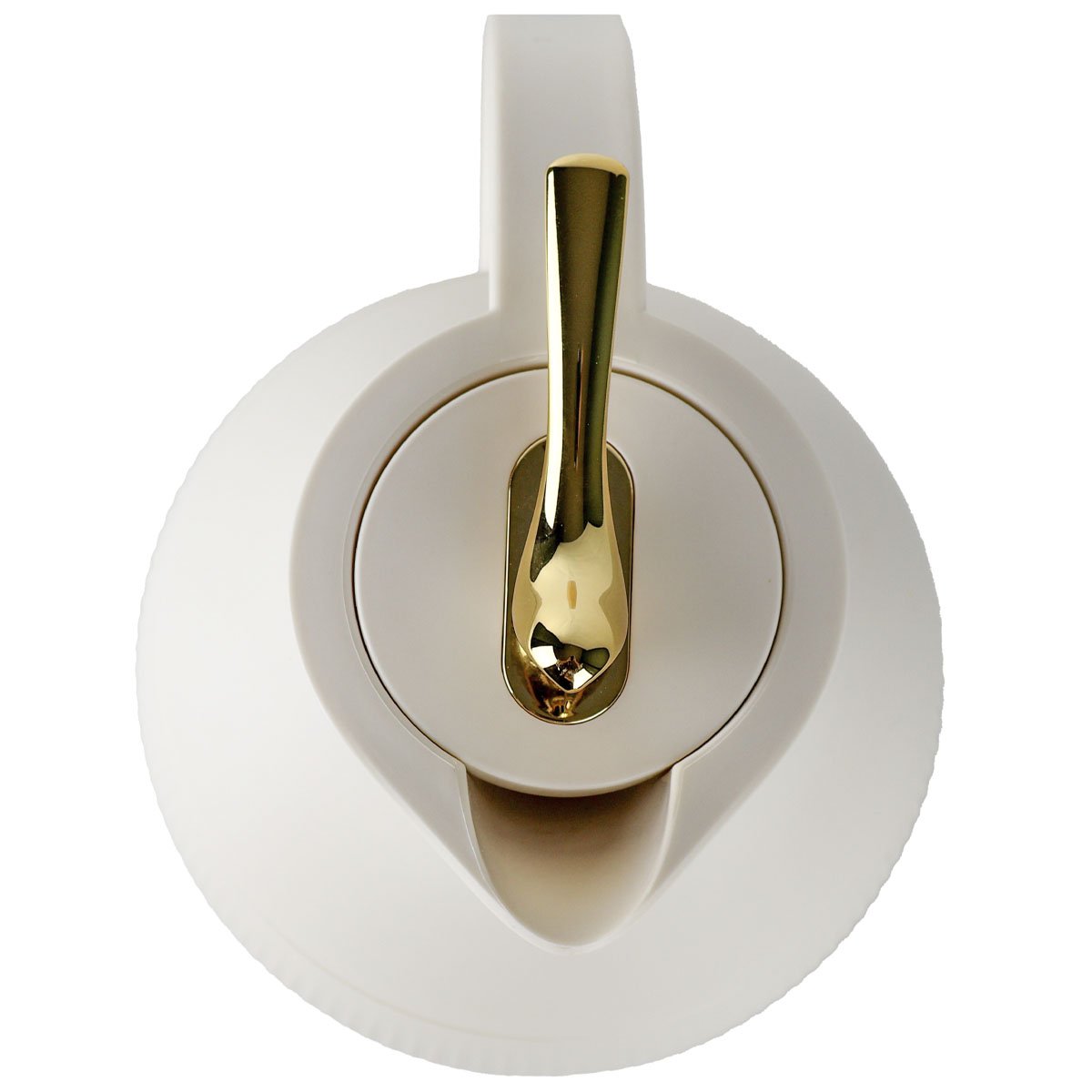 Garrafa Térmica De Mesa Pássaro Dourado Branco Leite Chá 1L