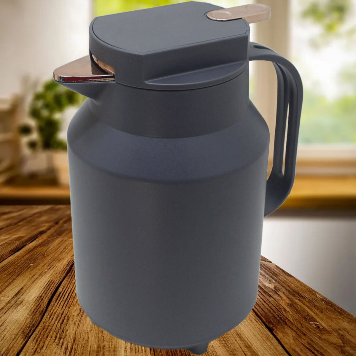 Garrafa Térmica De Mesa Preta Café Chá Chimarrão Leite 1,5L