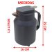 Garrafa Térmica De Mesa Preta Café Chá Chimarrão Leite 1,5L