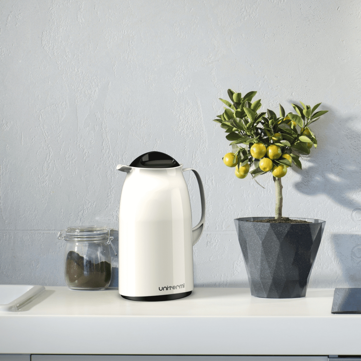 Garrafa Térmica De Mesa Veneza 1L Branca Café Chá Chimarrão