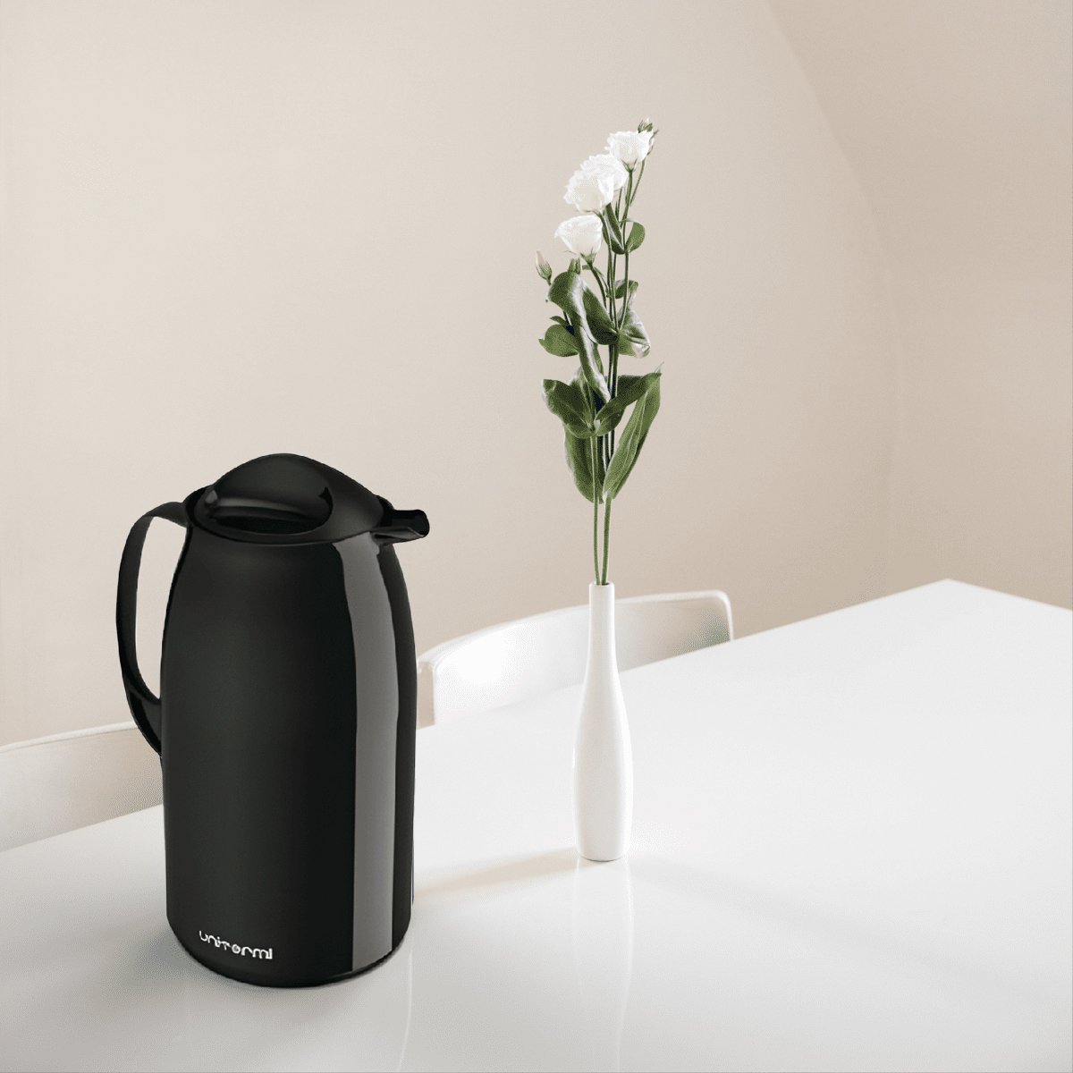 Garrafa Térmica De Mesa Veneza 1L Preta Café Chá Chimarrão