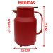 Garrafa Térmica De Mesa Vermelha Café Chimarrão Leite 1,5L