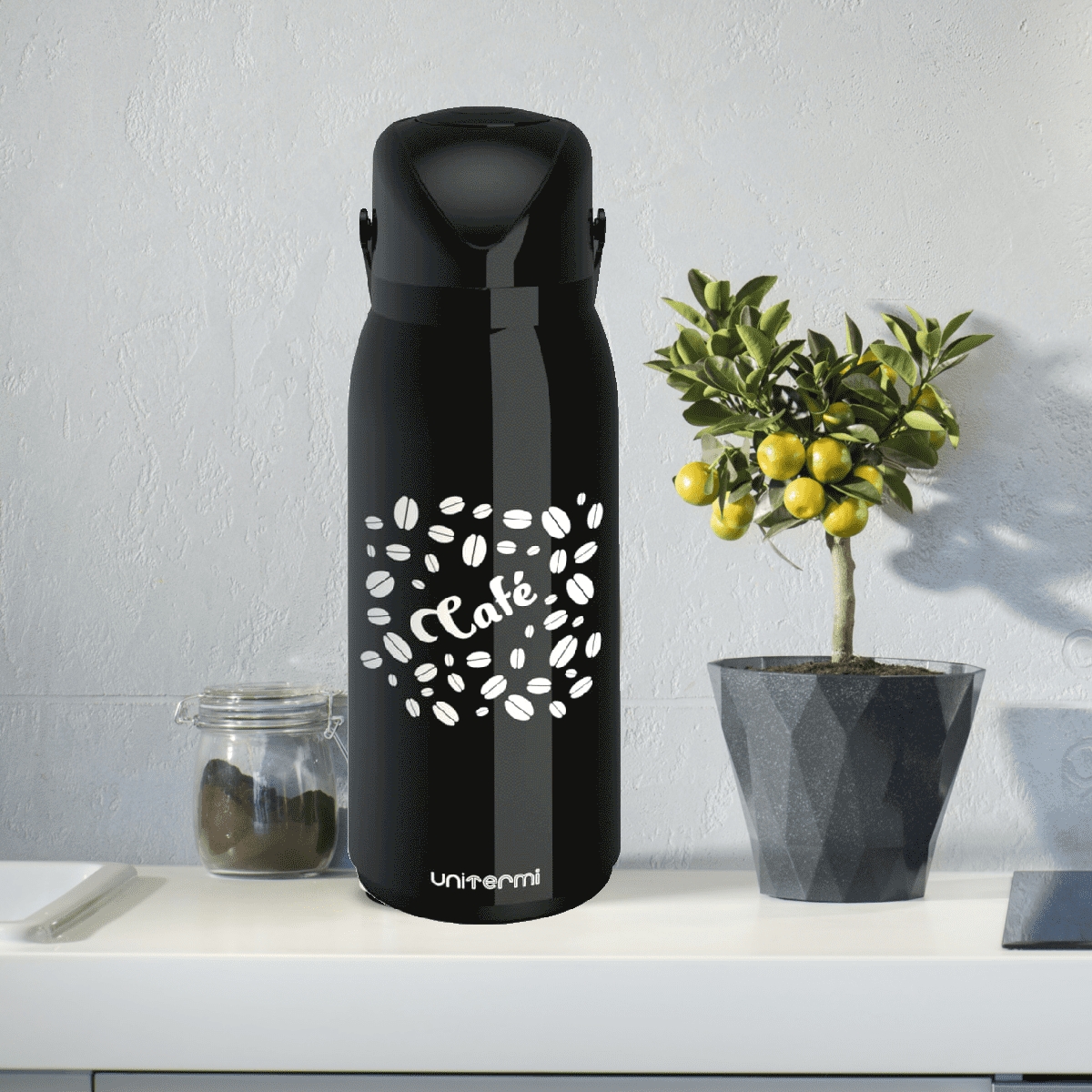 Garrafa Térmica De Mesa Verona Café Preto 1,8L Chá Chimarrão