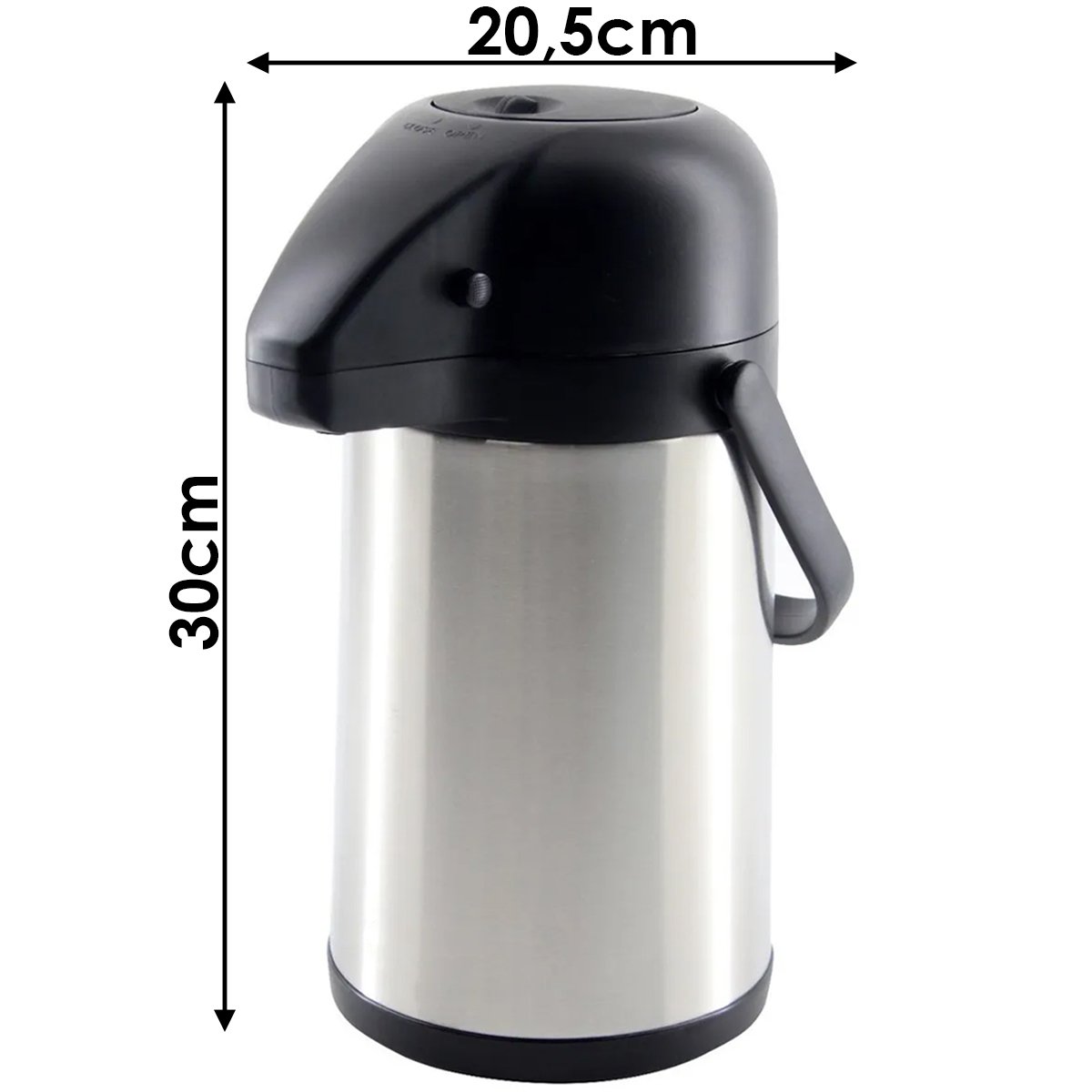 Garrafa Térmica Em Inox 1,9 Litros Bebidas Quentes Ou Frias