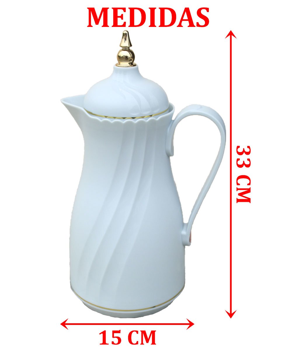 Garrafa Térmica Mesa Elegante Turquesa Claro Café Leite 1L