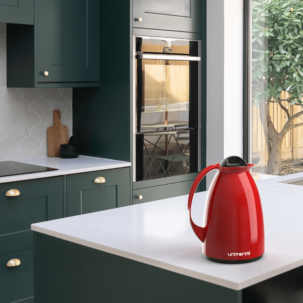 Garrafa Térmica Mesa Florença 650ml Vermelha Café Chá Leite