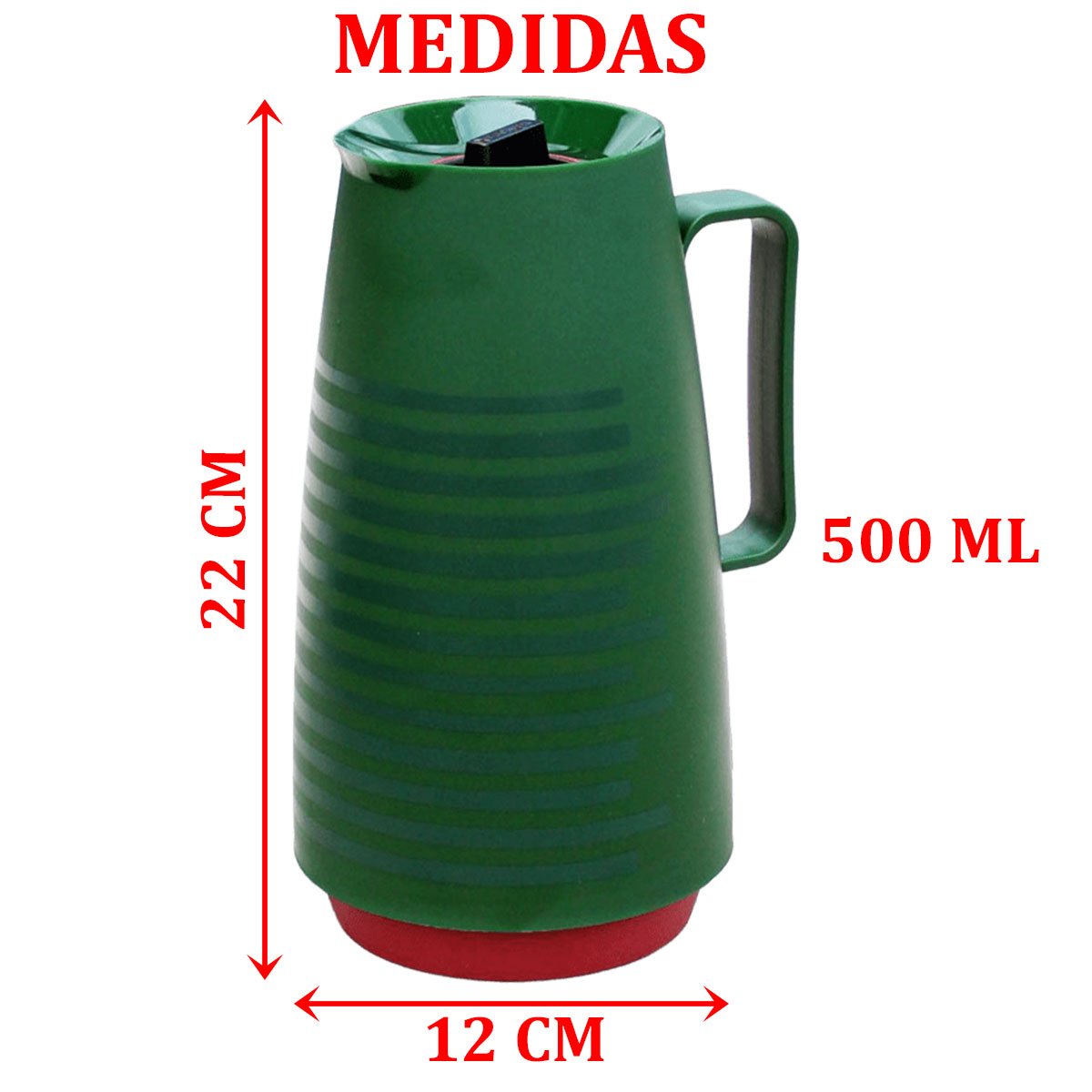 Garrafa Térmica Mesa Natalina Verde Noel Café Leite De 500ml