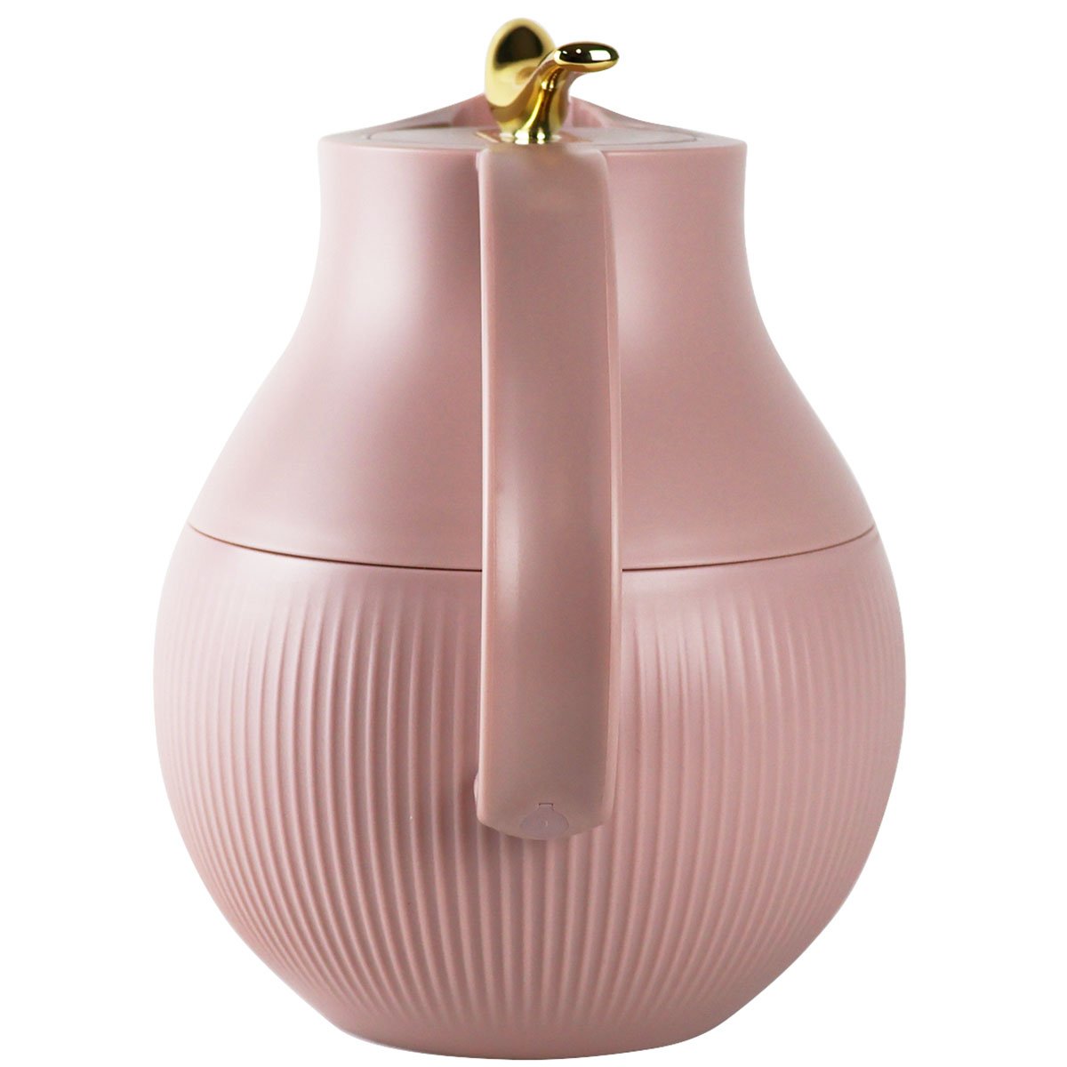 Garrafa Térmica Mesa Pássaro Dourado Rosa Pink Café Leite 1L