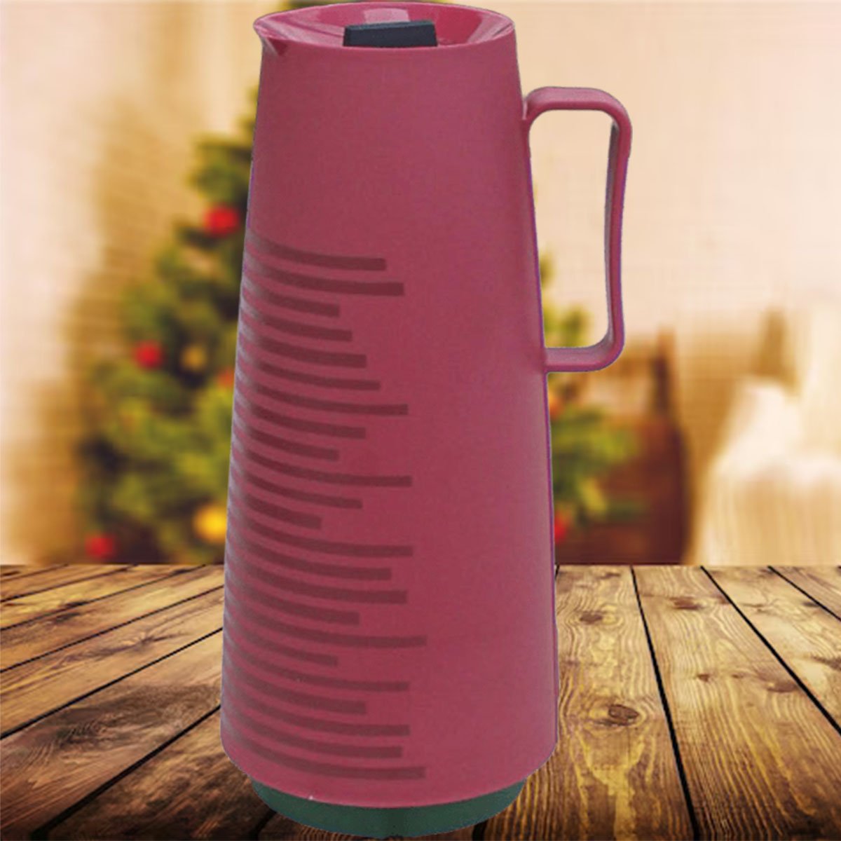 Garrafa Térmica Mesa Vermelho Noel Natal Café Chá Leite 1L