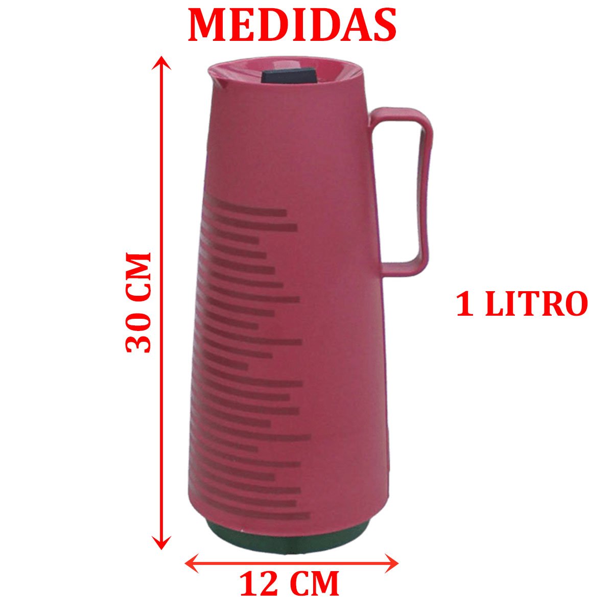 Garrafa Térmica Mesa Vermelho Noel Natal Café Chá Leite 1L