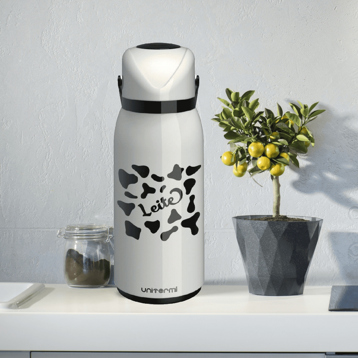 Garrafa Térmica Mesa Verona Leite Branca 1,8L Chá Chimarrão