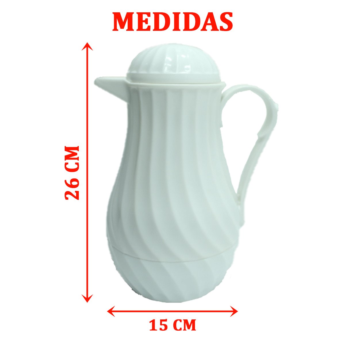 Garrafa Térmica Nova 1L Branca Elegante Vintage Café Bulé Chá