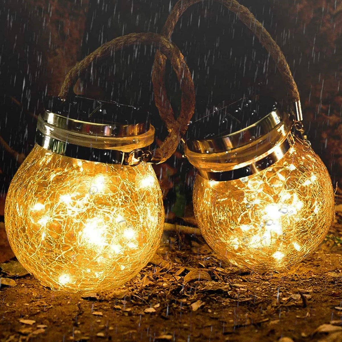 Globo Fraco Luzes Fio De Fadas Solar Lanterna LEDs Amarelo