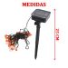 Grinalda Cordão Luzes Solar Jardim Abelhas Decoração 20 LEDs