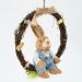 Guirlanda Coelho de Páscoa Decoração Enfeite em Palha 28cm