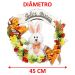 Guirlanda De Feliz Páscoa Coelho Enfeite Decorativo De 45cm