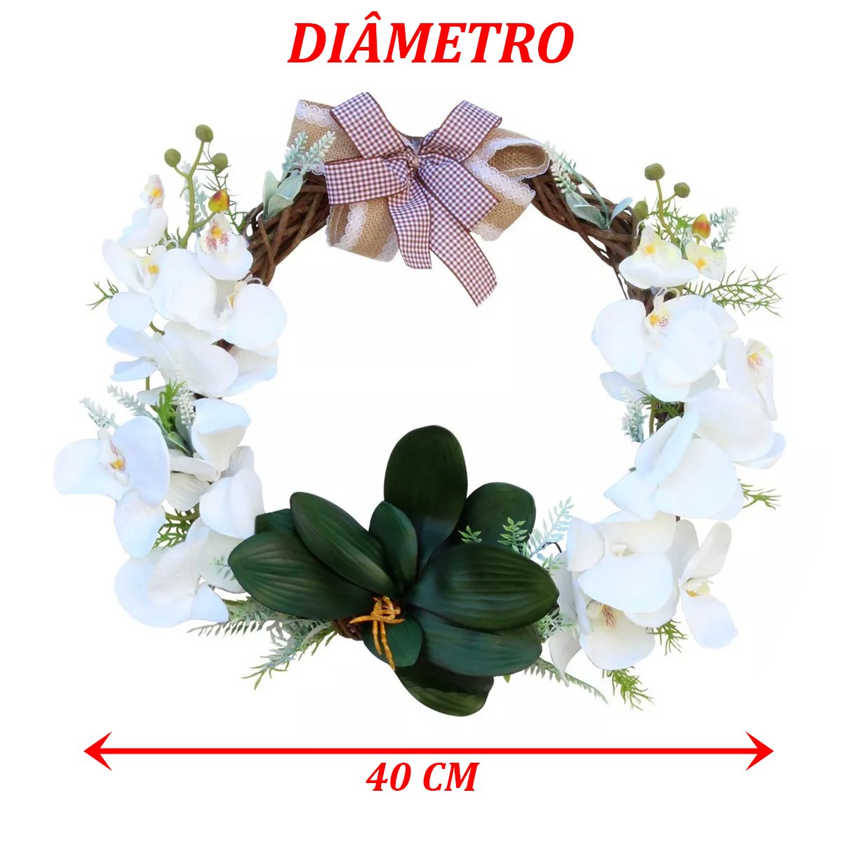 Guirlanda Floreal De Porta C Laço Decor Natal E Primavera